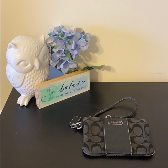 Black Coach Wristlet